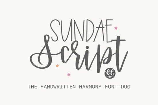 Sundae Script Duo Font